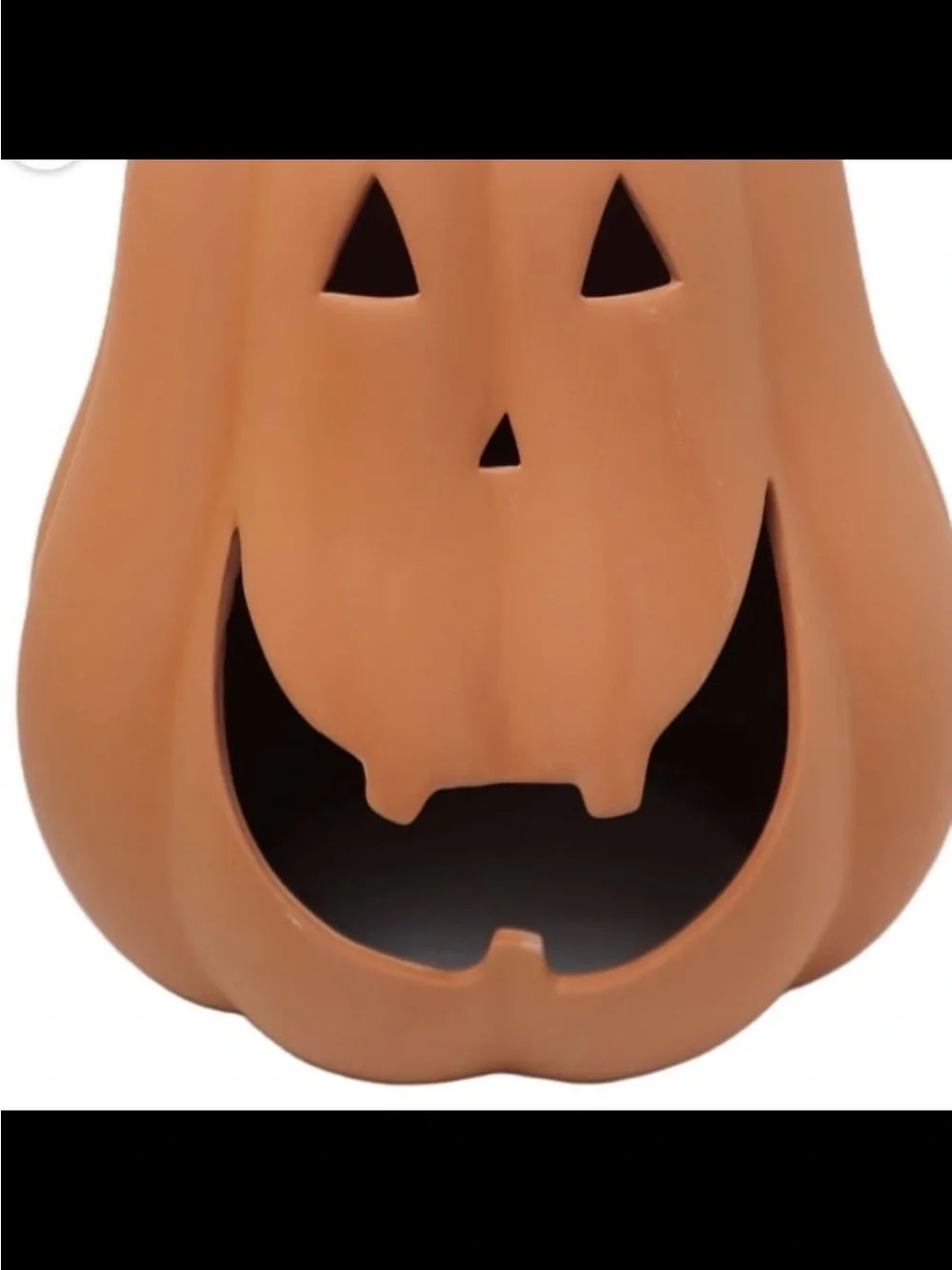 Jack-o'-Lantern Decoration, Terracotta, 10.25